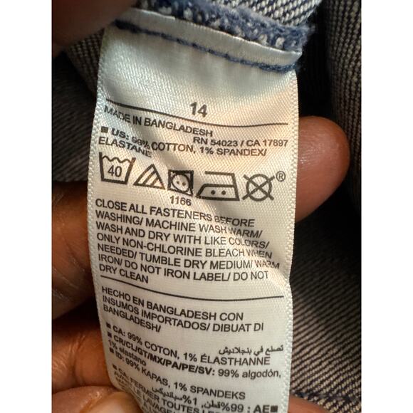 Old Navy Extra High Rise Blue Wash Stretch Wide Leg Jeans Size 14 - Picture 7 of 7